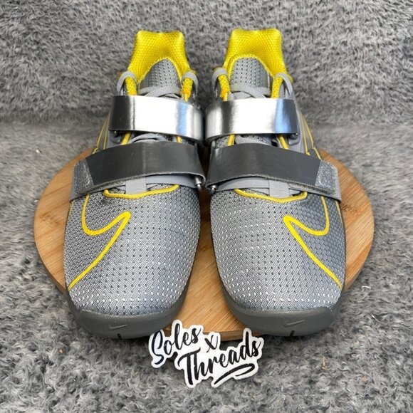 Nike Romaleos 4 Weightlifting Shoe Sizes Men Wolf Grey Lightning CD3463-002 - Picture 3 of 6